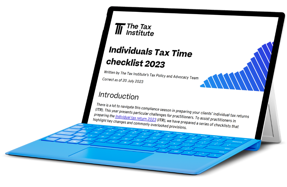 Individuals tax time checklist